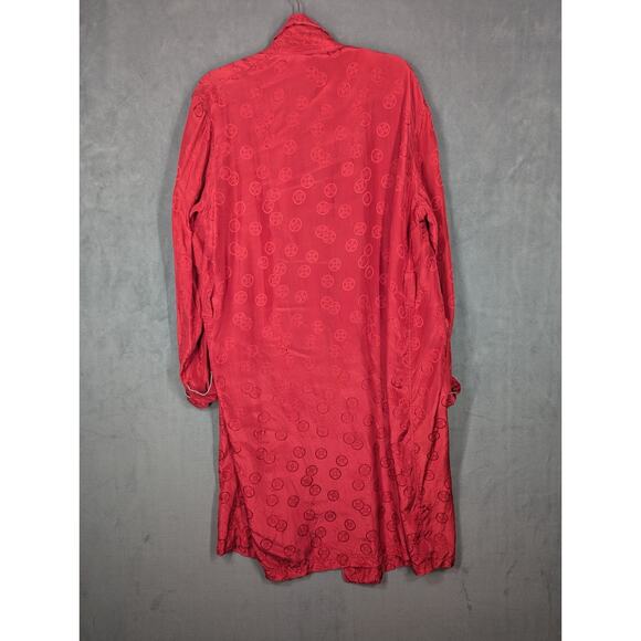 Gimbels Robe Men's Red Large Silk With Belt Vintage - Picture 10 of 11